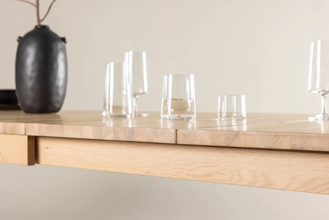 Fjôrd Eettafel Slider Uitschuifbaar Naturel Eiken 170+40+40cm