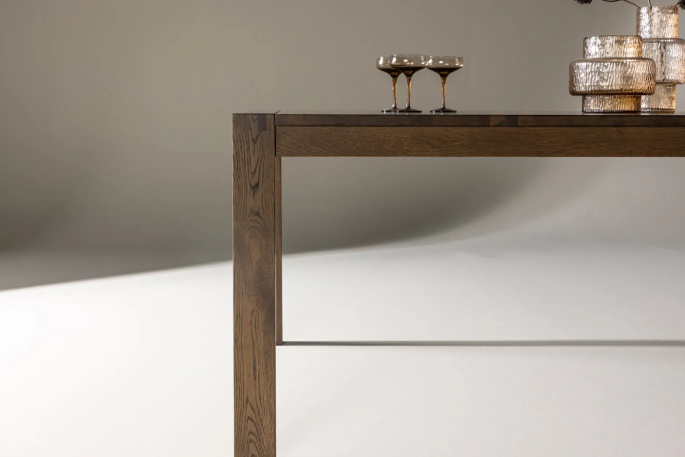 Fjôrd Eettafel Slider Uitschuifbaar Smoked Eiken 170+40+40cm