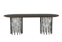 Fjôrd Eettafel Stone Ovaal Zwart/Mokka Fineer