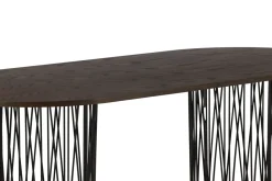 Fjôrd Eettafel Stone Ovaal Zwart/Mokka Fineer