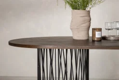 Fjôrd Eettafel Stone Ovaal Zwart/Mokka Fineer