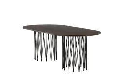 Fjôrd Eettafel Stone Ovaal Zwart/Mokka Fineer