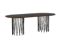 Fjôrd Eettafel Stone Ovaal Zwart/Mokka Fineer