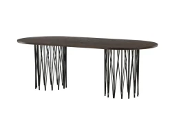 Fjôrd Eettafel Stone Ovaal Zwart/Mokka Fineer
