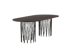 Fjôrd Eettafel Stone Ovaal Zwart/Mokka Fineer