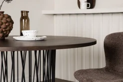 Fjôrd Eettafel Stone Rond Zwart/Mokka Fineer
