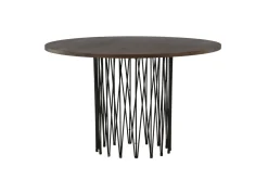 Fjôrd Eettafel Stone Rond Zwart/Mokka Fineer