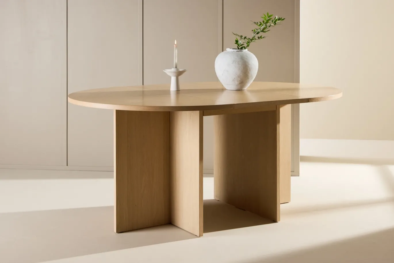 Fjôrd Eettafel Strada Whitewash ⌀120cm