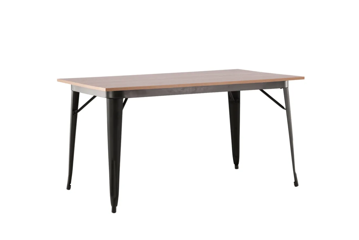 Fjôrd Eettafel Tempe Zwart Walnoot Mdf