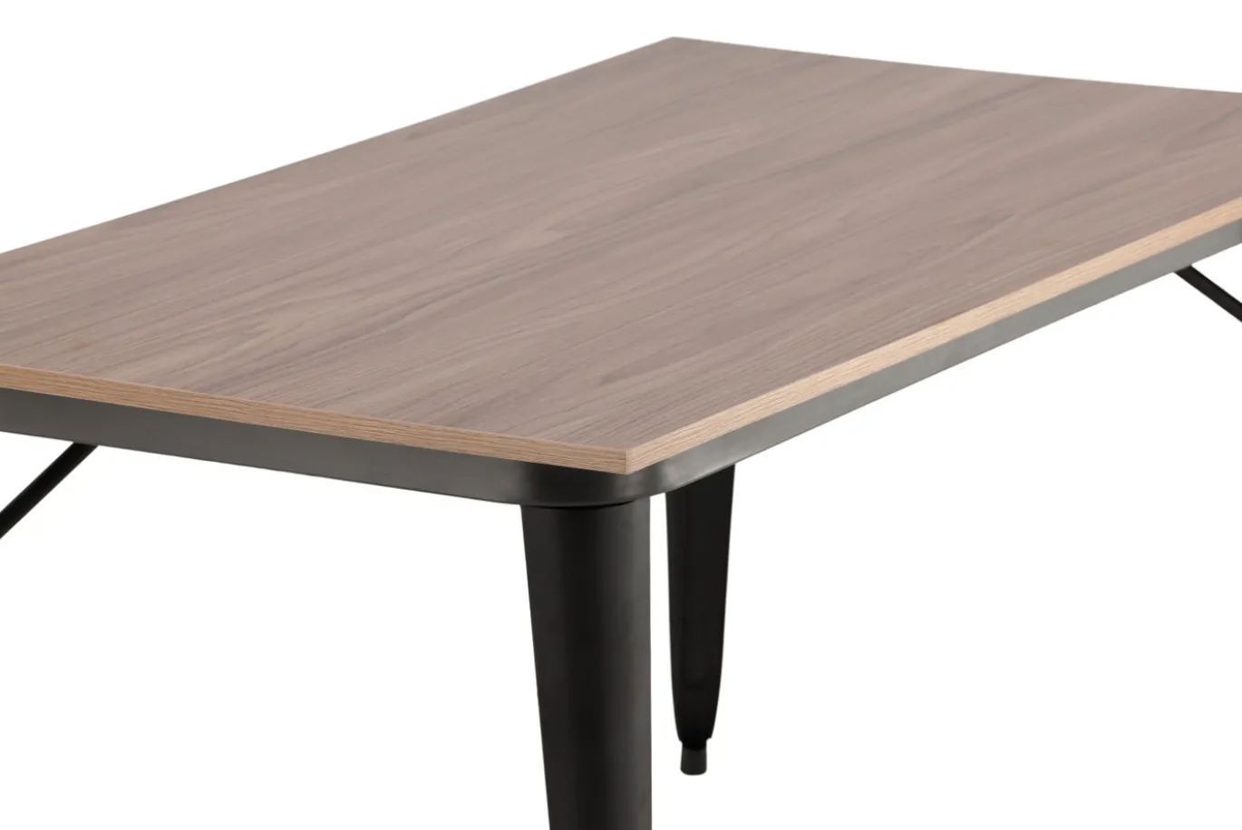 Fjôrd Eettafel Tempe Zwart Walnoot Mdf