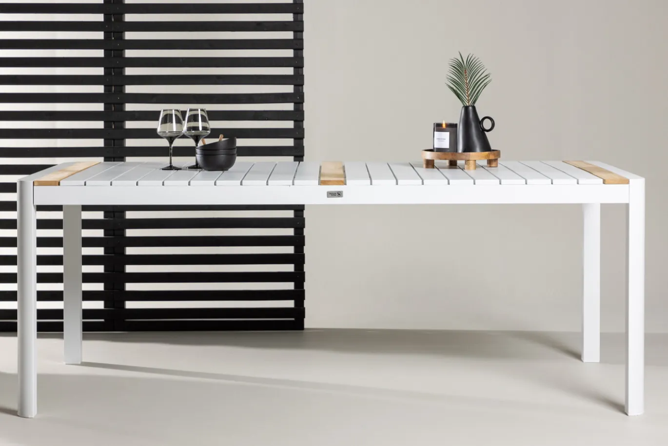 Fjôrd Eettafel Togo Wit Teak 200x100cm