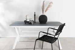 Fjôrd Eettafel Virya Wit Met Grijs Glas 160cm