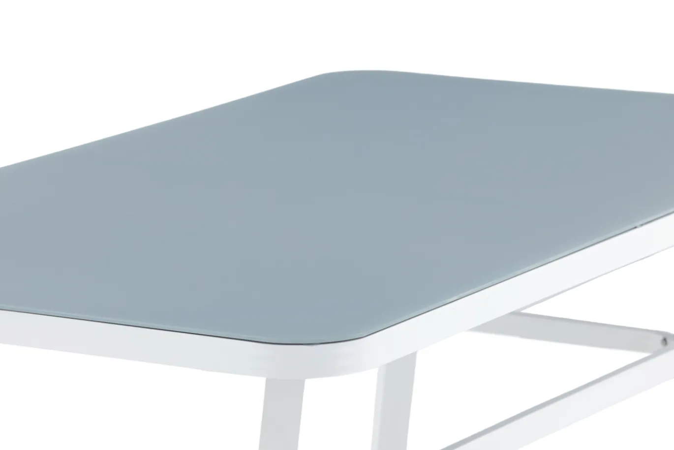 Fjôrd Eettafel Virya Wit Met Grijs Glas 160cm
