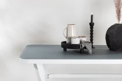 Fjôrd Eettafel Virya Wit Met Grijs Glas 160cm