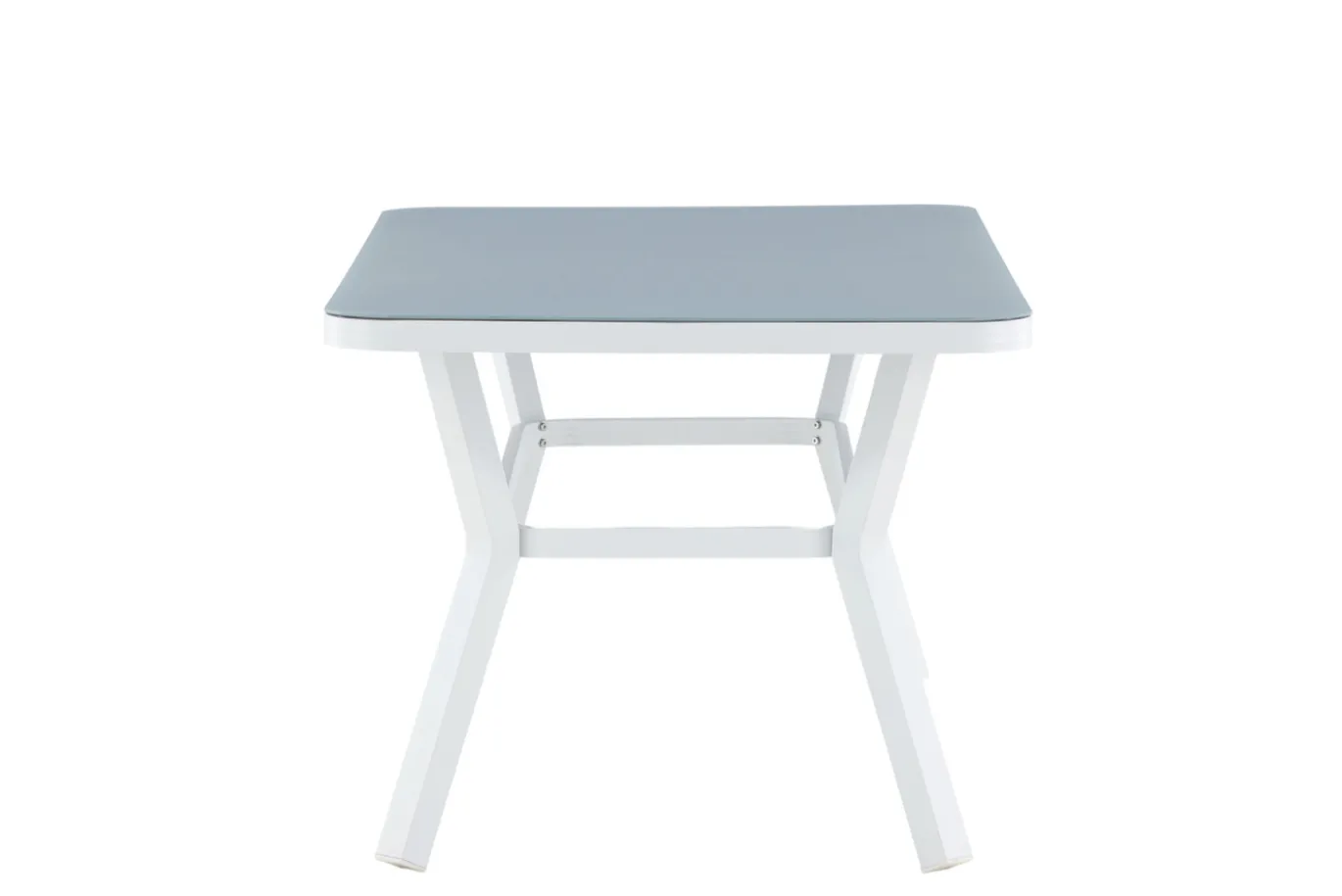 Fjôrd Eettafel Virya Wit Met Grijs Glas 160cm