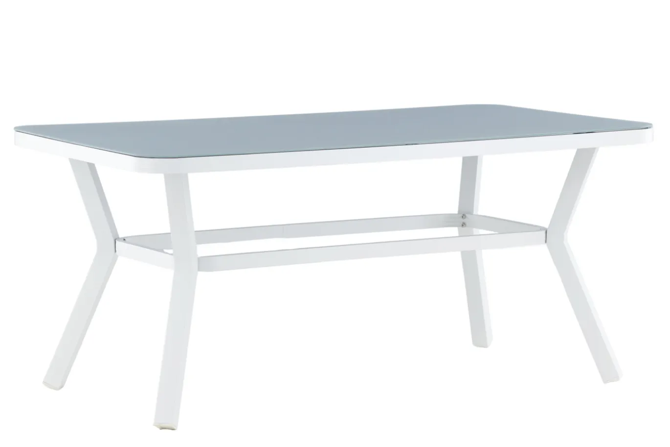 Fjôrd Eettafel Virya Wit Met Grijs Glas 160cm