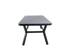 Fjôrd Eettafel Virya Zwart Met Grijs Glas 200cm