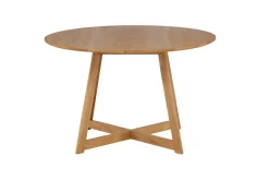 Fjôrd Eettafel Yakidon Rond Rubberhout Eikenlook MDF Ø120cm
