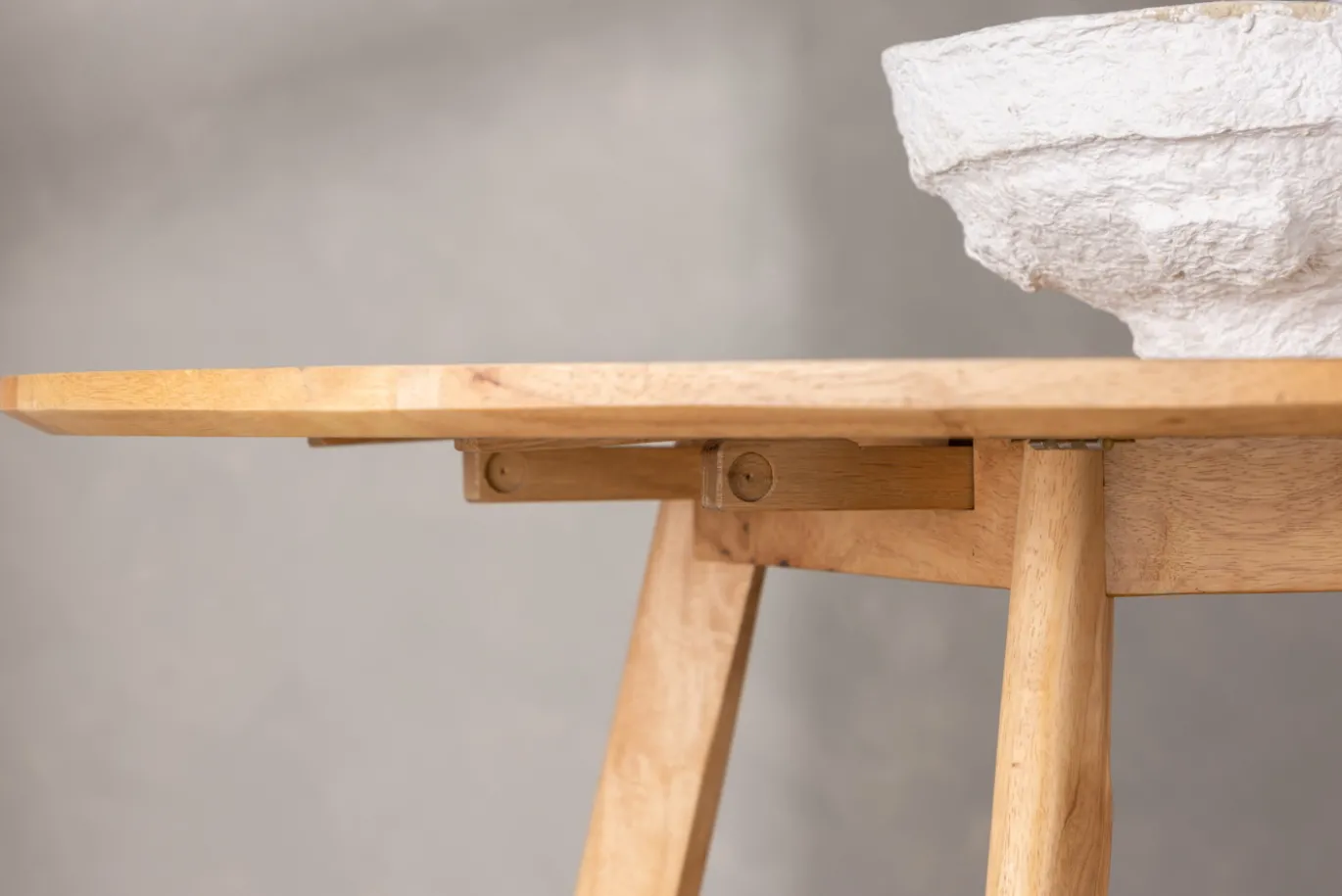 Fjôrd Eettafel Yakidon Rond Rubberhout Eikenlook MDF Ø120cm