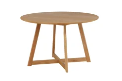 Fjôrd Eettafel Yakidon Rond Rubberhout Eikenlook MDF Ø120cm