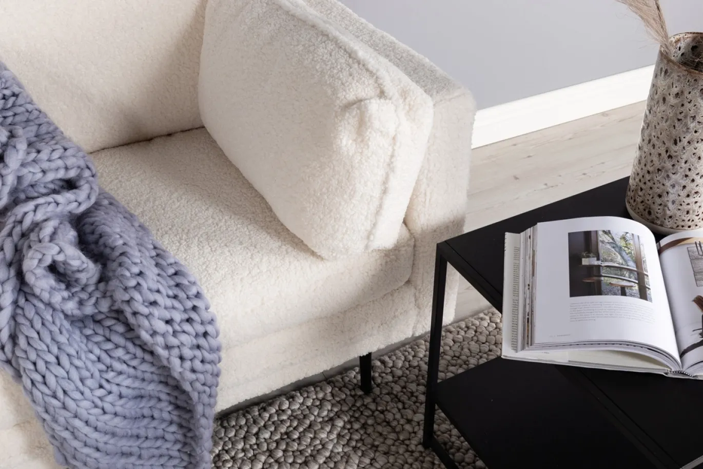 Fjôrd Fauteuil Boom Teddy Wit