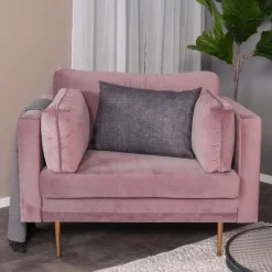 Fjôrd Fauteuil Boom Velvet Dusty pink
