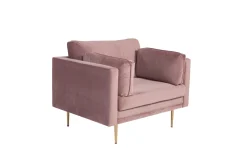Fjôrd Fauteuil Boom Velvet Dusty pink