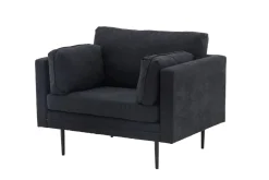 Fjôrd Fauteuil Boom Zwart Linnen