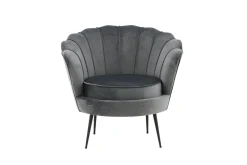 Fjôrd Fauteuil Calais Donkergrijs Velvet
