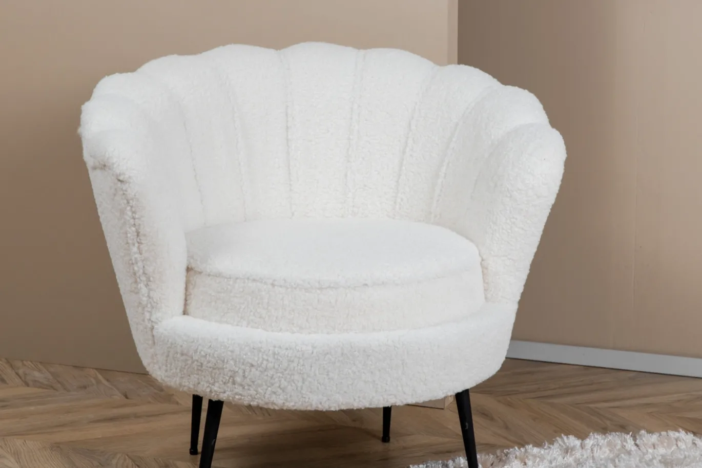 Fjôrd Fauteuil Calais Wit Teddy