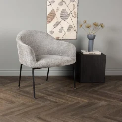 Fjôrd Fauteuil Catania Grijs Lichtgrijs Boucle