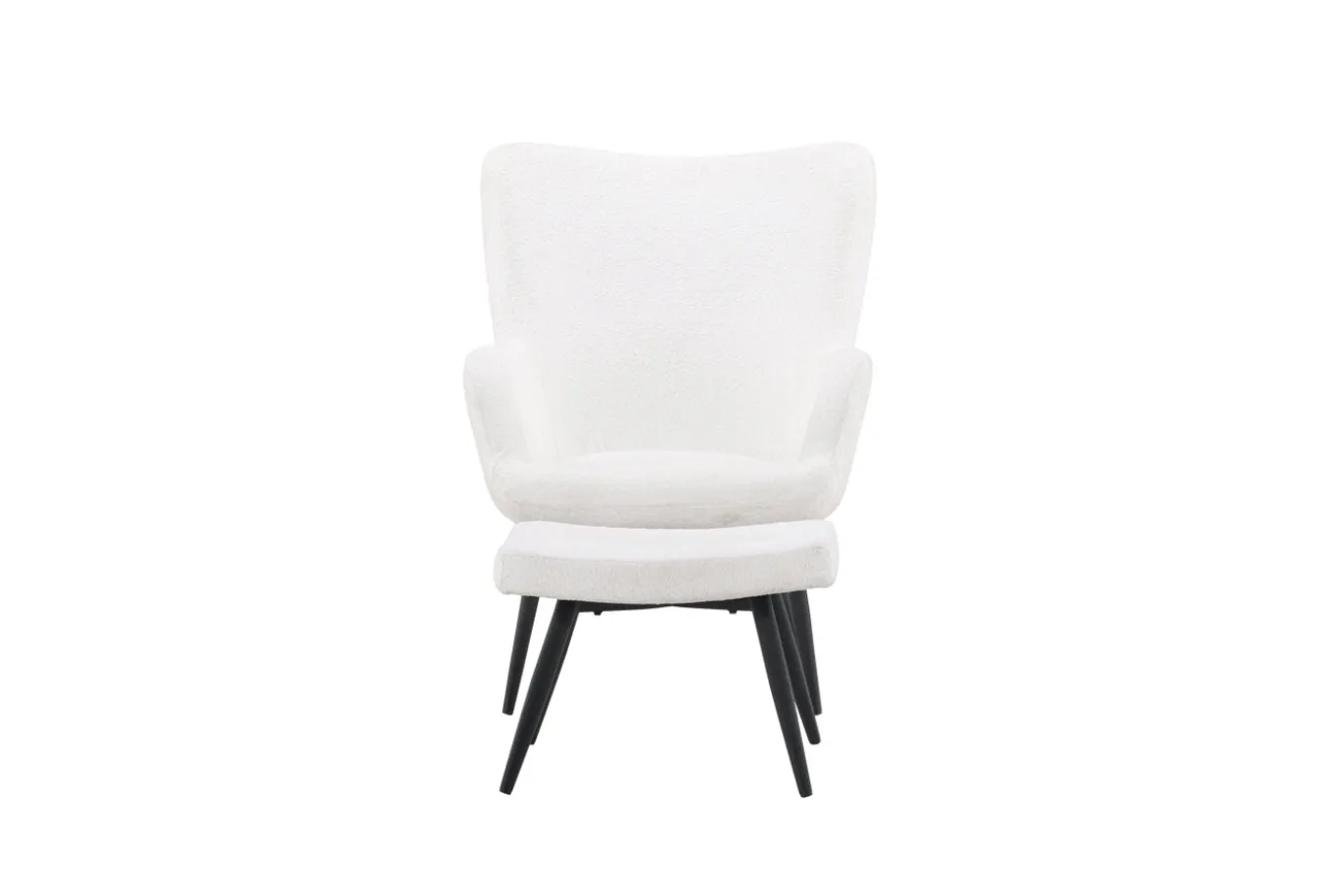 Fjôrd Fauteuil Como Ottoman Wit Boucle