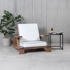 Fjôrd Fauteuil Daria Wire Brushed/Off White Kussen
