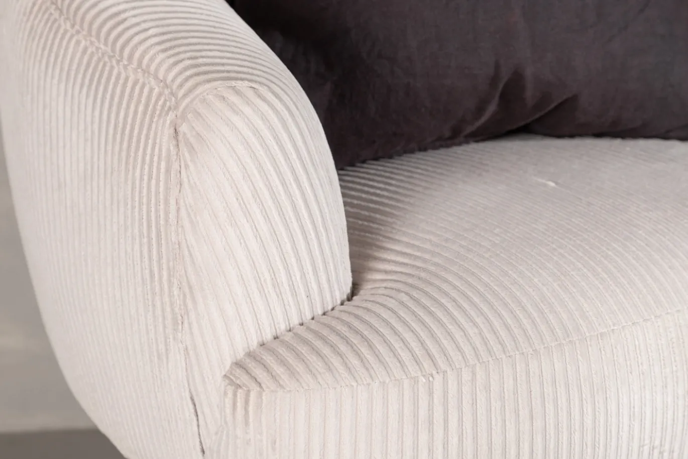 Fjôrd Fauteuil Derry Beige Ribstof
