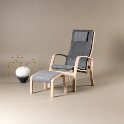 Fjôrd Fauteuil Grötö Eiken Fineer Donkergrijs