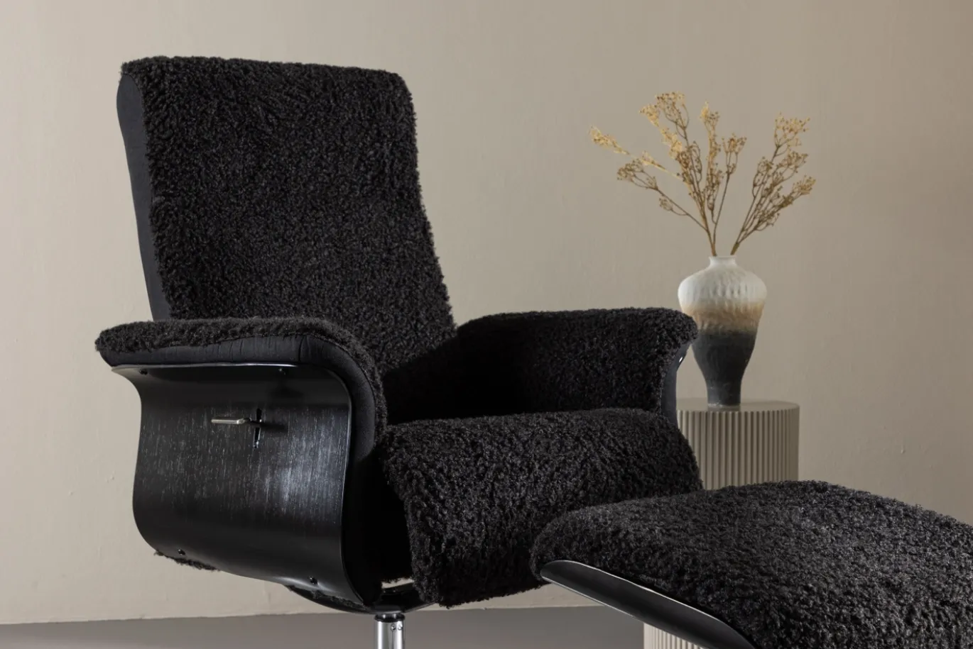 Fjôrd Fauteuil Hagön Donkergrijs/Zwart