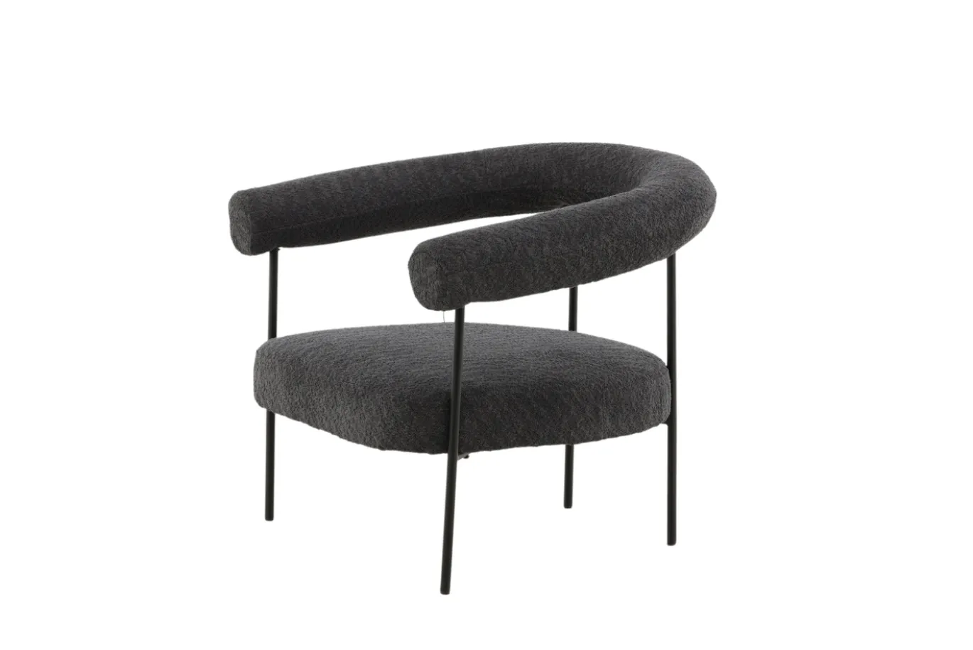 Fjôrd Fauteuil Hökåsen x Josefin Lustig Donkergrijs Bouclé