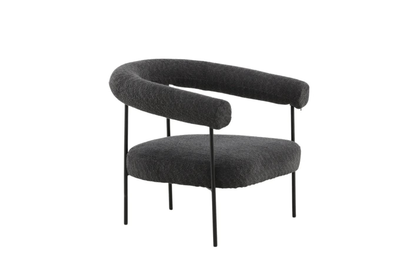 Fjôrd Fauteuil Hökåsen x Josefin Lustig Donkergrijs Bouclé