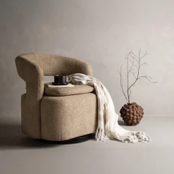 Fjôrd Fauteuil Laurel Zwart/Bruin Boucle
