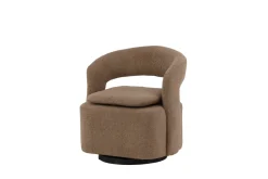 Fjôrd Fauteuil Laurel Zwart/Bruin Boucle