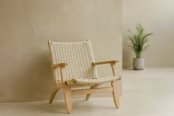 Fjôrd Fauteuil Lazy Polyester Rope Whitewash