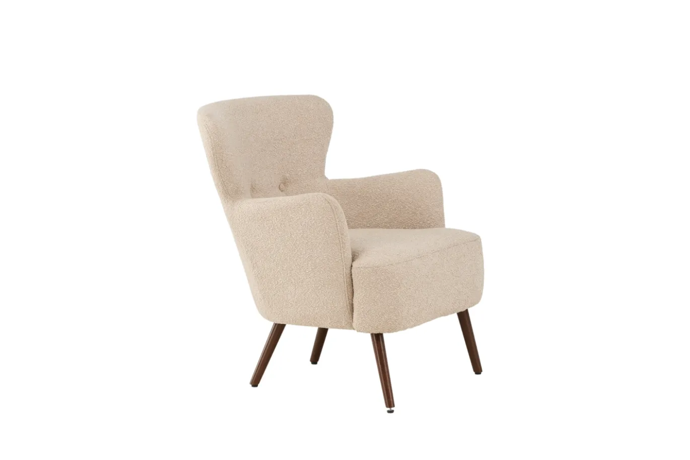 Fjôrd Fauteuil Lincoln Walnoot Beige Boucle