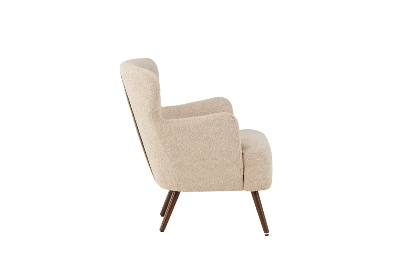 Fjôrd Fauteuil Lincoln Walnoot Beige Boucle
