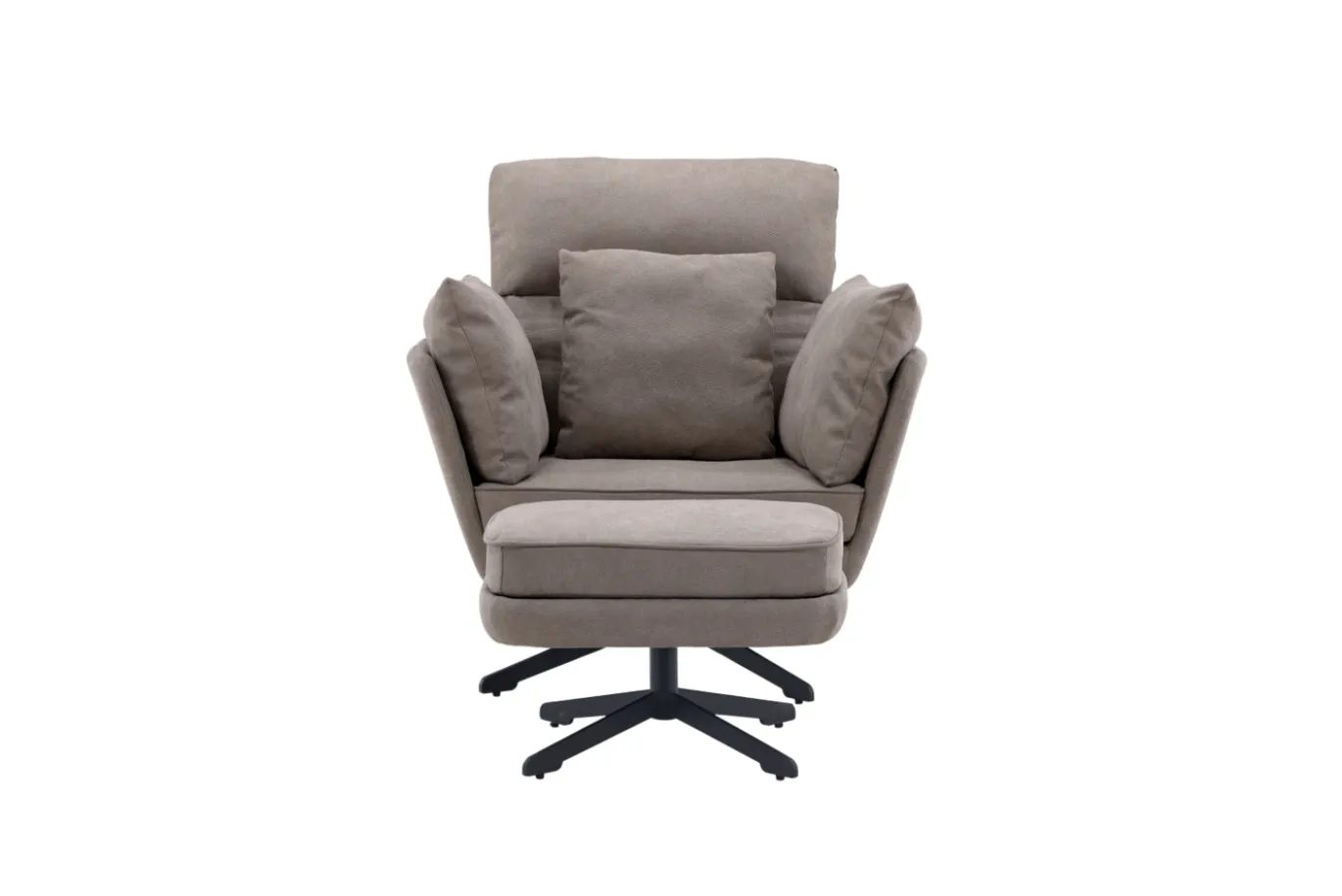 Fjôrd Fauteuil Madrid Zwart/Grijs Boucle