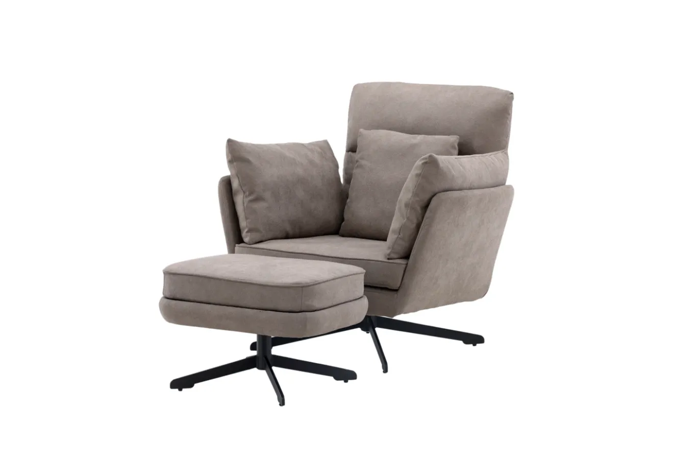 Fjôrd Fauteuil Madrid Zwart/Grijs Boucle
