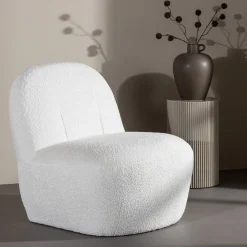 Fjôrd Fauteuil Mahla Wit Bouclé
