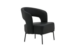Fjôrd Fauteuil Mundo Zwart Kunstleer