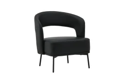 Fjôrd Fauteuil Mundo Zwart Kunstleer