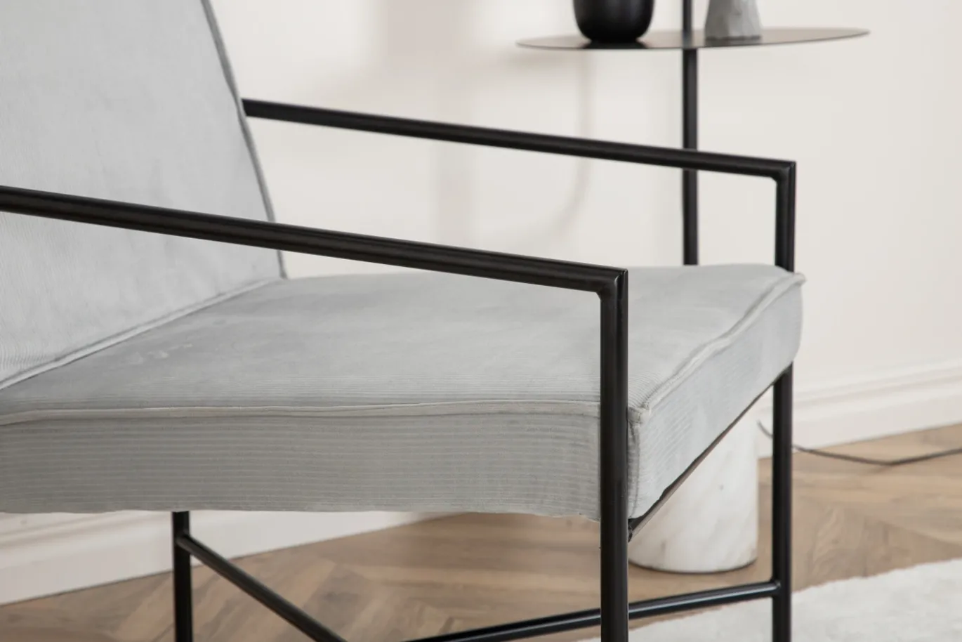 Fjôrd Fauteuil Rakel Grijs Corduroy