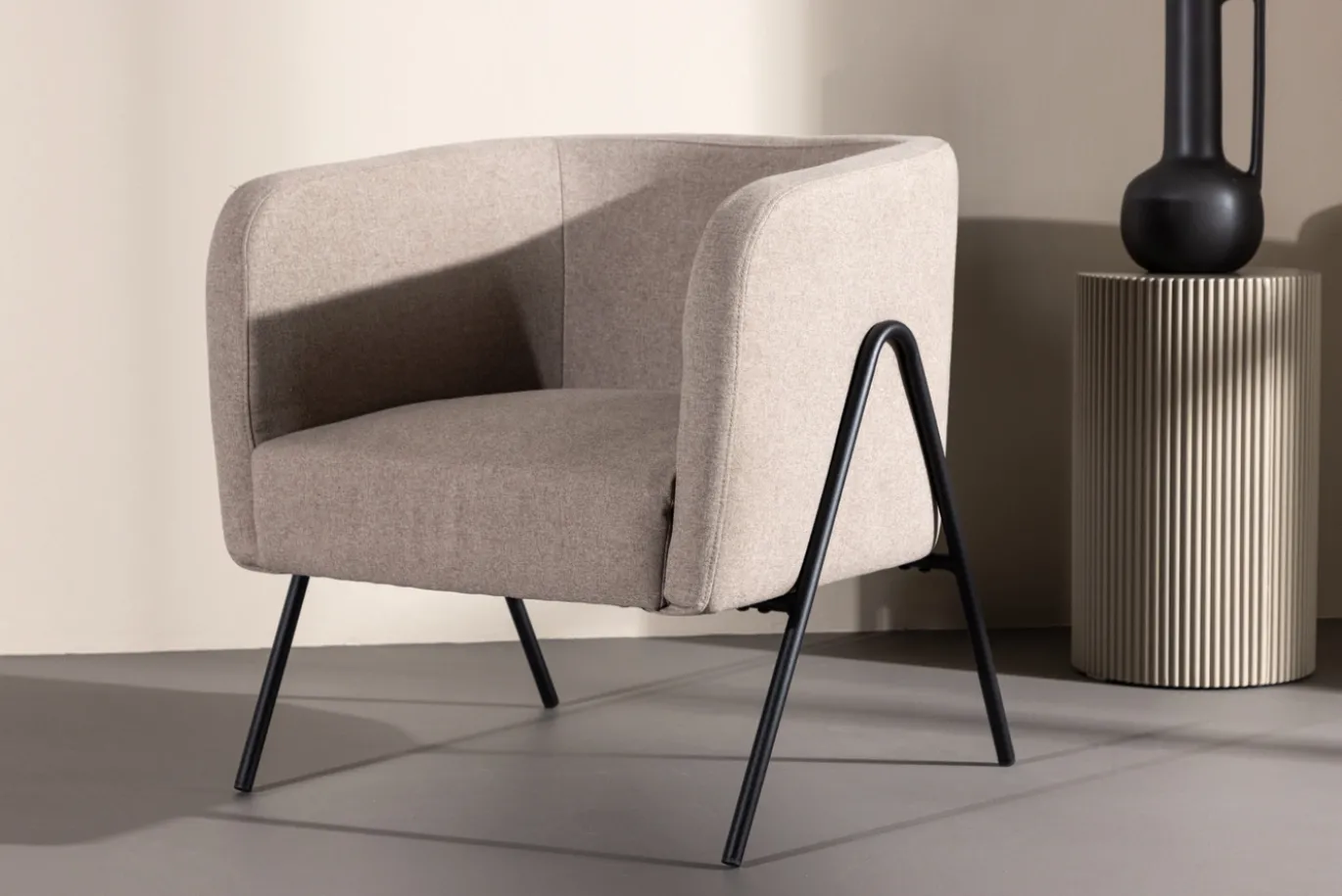 Fjôrd Fauteuil Rika Beige/Zwart